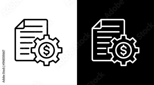 Business Optimization White Icon Set Design