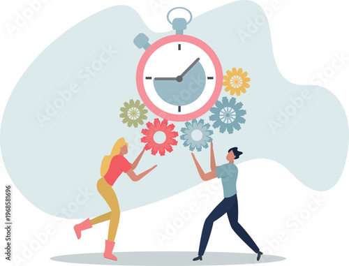 Efficiency or productivity, manage resources and time to optimize best work result, increase performance with effective process.person's life situation and his activities.