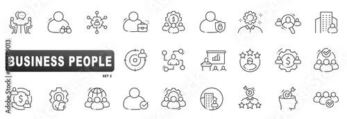 Business people icons showing expert leadership