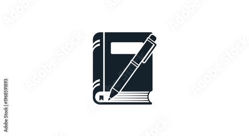 Icon of a book with pencil.