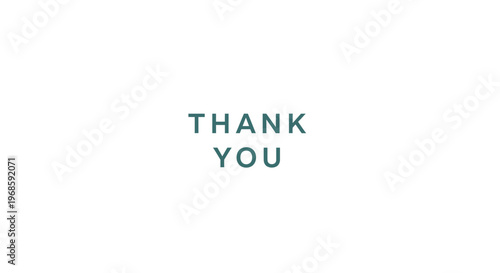 Thank you message in teal color.