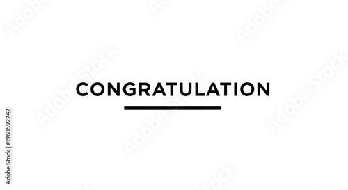 Congratulations message in black text.