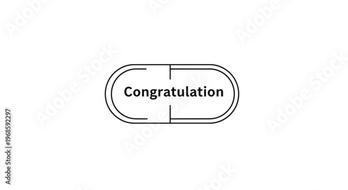 A congratulatory message in a capsule.