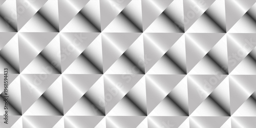 Abstract metal seamless vector pattern of diamonds with simulated volume for design of gift packaging and wrapping paper