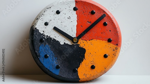 Colorful clock face design