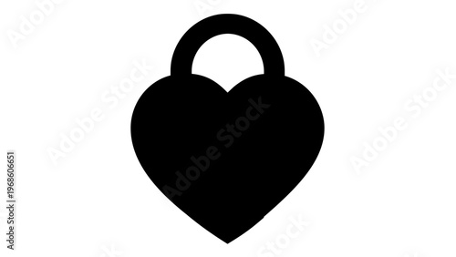 Modern heart-shaped padlock vector icon illustration with a keyhole, featuring vibrant orange and teal gradients in a geometric style, perfect for love, romance, security, and dating concepts.