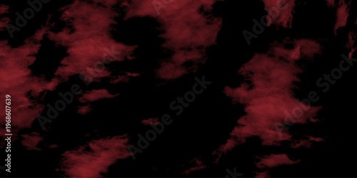 Abstract Watercolor red grunge background painting. Beautiful stylist modern red texture background. Gothic Red Cloud Texture with Dense Black Smoke Elements.  Wide banner. Fantastic mystical night 