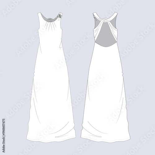 Backless Maxi Womens Dress