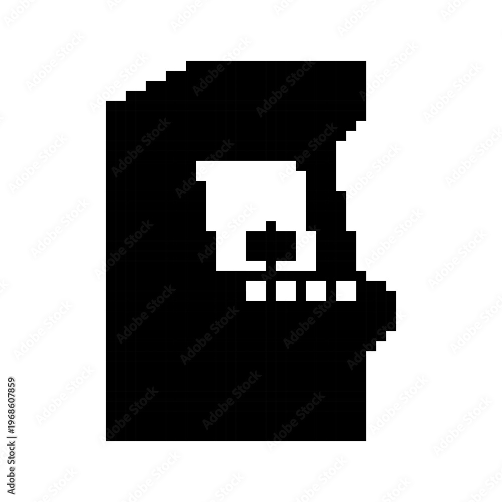 Fototapeta premium Retro Arcade Cabinet Pixel Art Design