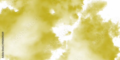 Abstract Watercolor white grunge background painting. Beautiful stylist modern white texture background. Gothic yellow Cloud Texture with Dense yellow Smoke Elements. Wide banner.