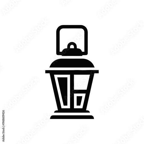 A vintage style lantern illustration shows a handle and transparent panels for light illumination.