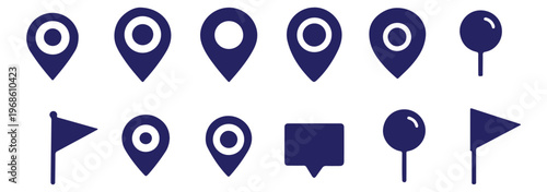 Location icon set. Location pin icon . Set of location pin icons. location pin place marker. navigation icon.