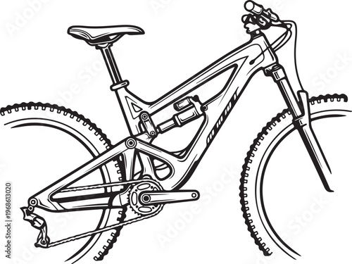 Mountain bike, bicycle, bike illustration, cycling, sports equipment, vector graphics
