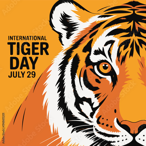 International tiger day illustration