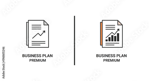 Premium Business Plan Templates: Boost Growth & Success Vector