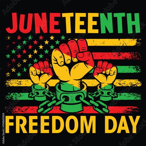 Juneteenth Freedom Day Graphic Design