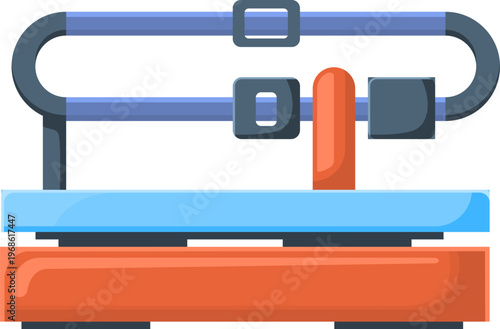 Mechanical balance scale measuring weight of objects