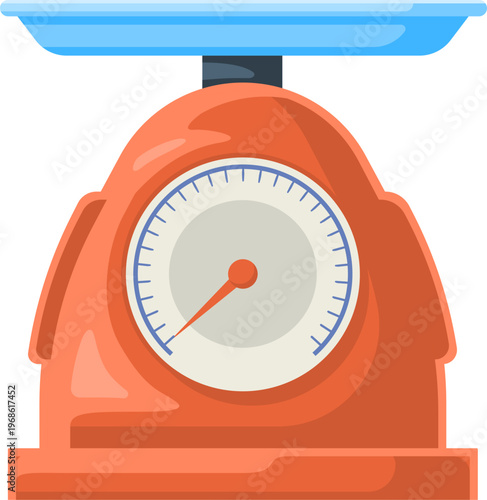 Kitchen scale measuring ingredients for cooking