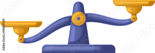 Empty balance scale weighing justice equality choices