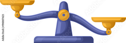 Unbalanced scale showing inequality and decision making