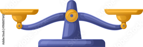 Balance scales representing equality and choice concept