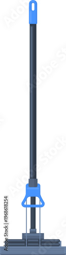 Sponge mop with wringer for household cleaning