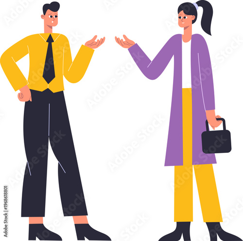 Business people discussing ideas while communicating