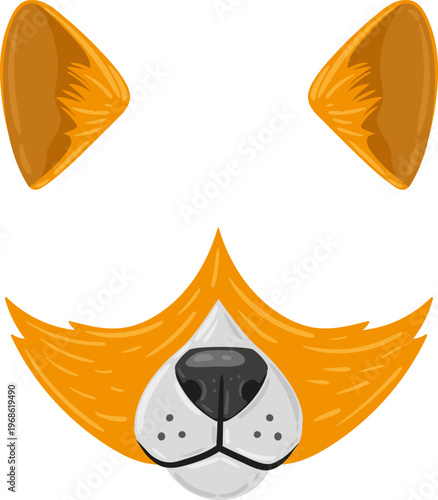 Fox face augmented reality fun filter element