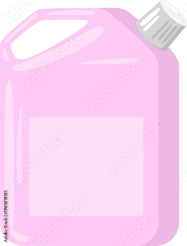 Pink plastic container holding cleaning liquid product