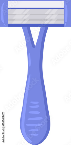 Purple disposable razor used for female body shaving