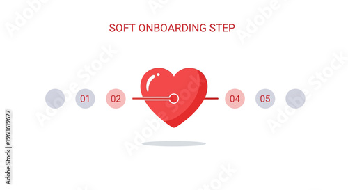 Heart Icon Progress Bar for Onboarding, UI Design Element