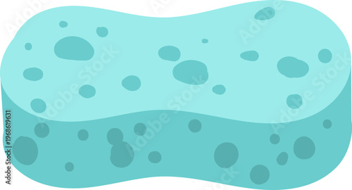Blue cleaning sponge for household washing activity