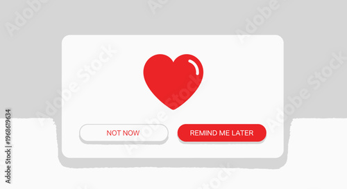 Heart Icon Reminder Notification Pop-up UI Design