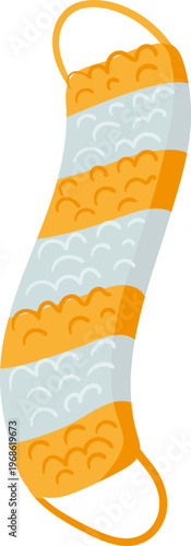 Body scrub exfoliating pad with loops for showering