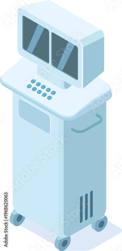 Medical diagnostic imaging device isometric illustration