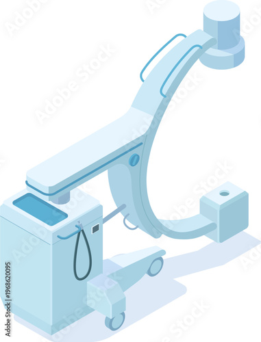 C arm x ray machine performing medical imaging diagnosis