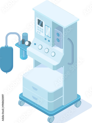 Medical anesthesia ventilator for surgery in a hospital setting