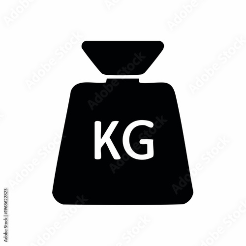 black kg weight icon