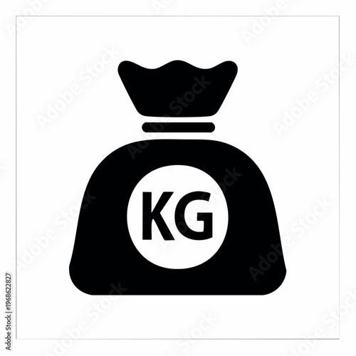 black kg weight icon