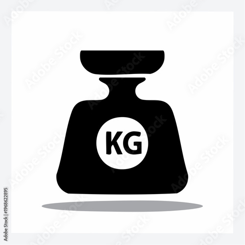 black kg weight icon