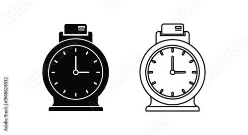 Vintage Analog Wall Clocks - Retro Timepieces Design Vector