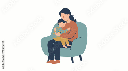 A Loving Mother Embraces Her Child, Celebrating Mothers Day with Warmth and Affection