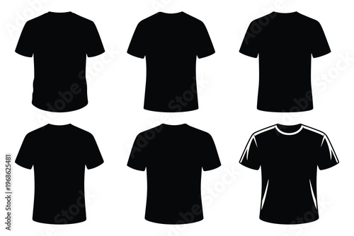 Black t shirts in different styles and views short sleeve shirts