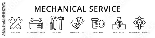 Mechanical Service Complete Workshop Repair Workflow from Wrench and Tool Set to Bolt Drill and Mechanical Servicing
