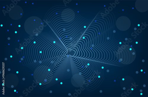 Abstract blue wave lines with glow effect. luxury items.  vector illustrator. Abstract Segwit. sound wave Connecting dots and lines. Business presentation background. 