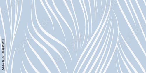 Abstract flowing lines pattern in soft pastel blue and white.