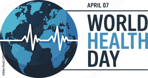 Healthy Beginnings, Hopeful Futures: World Health Day 7 April  theme. World health day campaign banner with mom and babyborn care illustration. Vector illustration