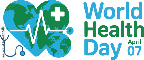 Healthy Beginnings, Hopeful Futures: World Health Day 7 April  theme. World health day campaign banner with mom and babyborn care illustration. Vector illustration