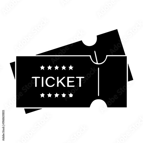 Black Event Ticket Icons