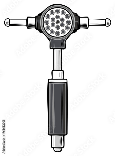 Medical Otoscope Instrument with Illuminated Magnifying Lens for Ear Examination